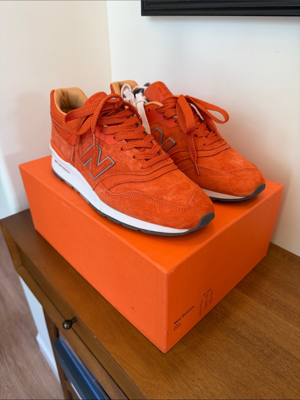 Concepts x New Balance M997 “Luxury Goods” MiUSA Men's Orange Suede Sneakers